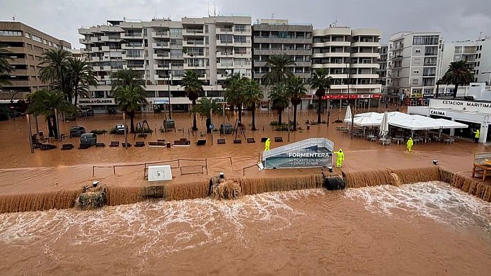 Telediario Fin de Semana - Los efectos de la dana Alice a su paso por Baleares: inundaciones, vuelos cancelados y cierre de comercios