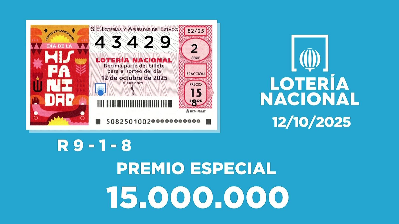 Sorteo de la Lotería Nacional del 12/10/2025 - Ver ahora
