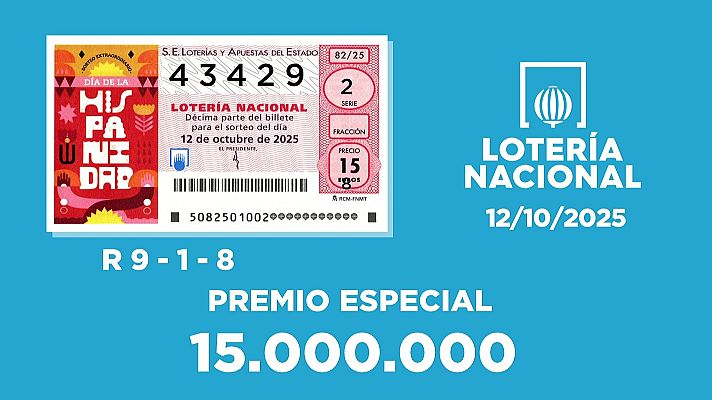 SELAE - Sorteo de la Lotería Nacional del 12/10/2025