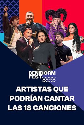 Benidorm Fest - Artistas que podrían cantar los temas de los 18 participantes