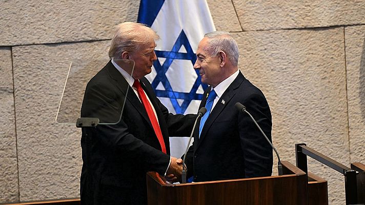 Telediario 2 - Netanyahu elogia a Trump y asegura que es el "mejor amigo que Israel ha tenido nunca"