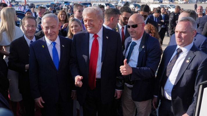 La hora de La 1 - El baño de masas de Trump en Israel: de la reunión con los rehenes al discurso en la Knéset