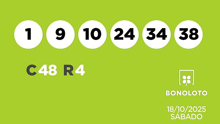 SELAE - Sorteo de la Lotería Bonoloto del 18/10/2025