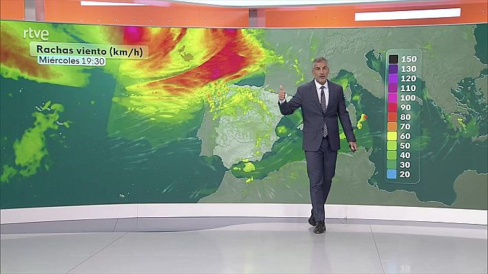 El tiempo - Precipitaciones persistentes y fuertes en norte y oeste de Galicia, viento fuerte en algunos puntos