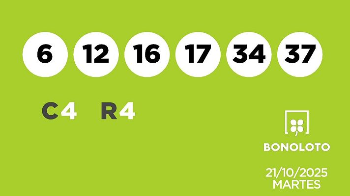 SELAE - Sorteo de la Lotería Bonoloto y Euromillones del 21/10/2025