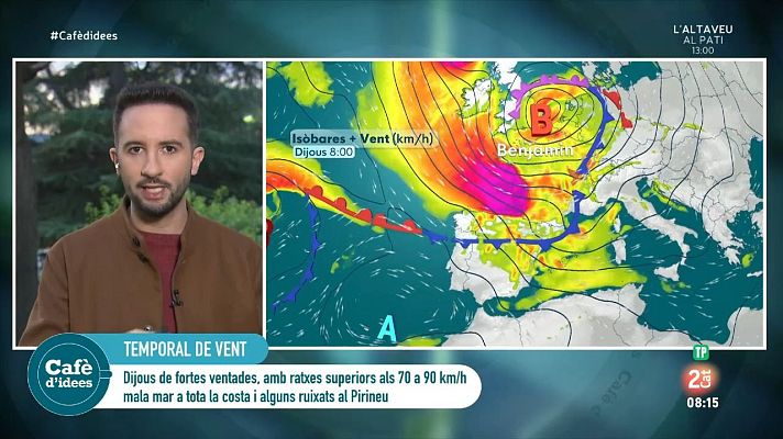 El temps - Fort temporal de vent, mala mar, abans del retorn de la fresca i la pluja