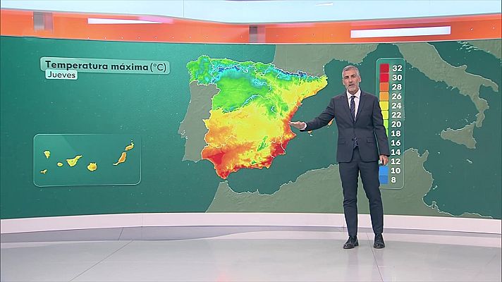 El tiempo - Precipitaciones persistentes y fuertes en Galicia. Descensos en las mínimas en interior norte peninsular