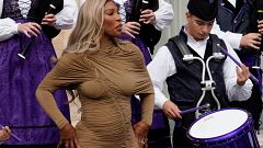 Serena Williams baila al son de las gaitas en Oviedo