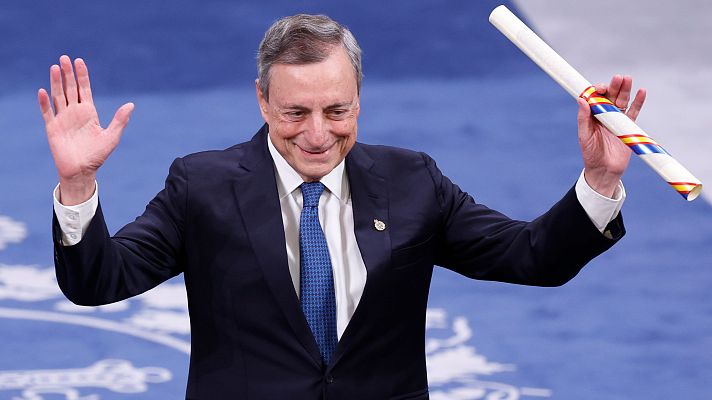 Telediario 2 - Los hitos de Mario Draghi hasta el Premio Princesa de Asturias