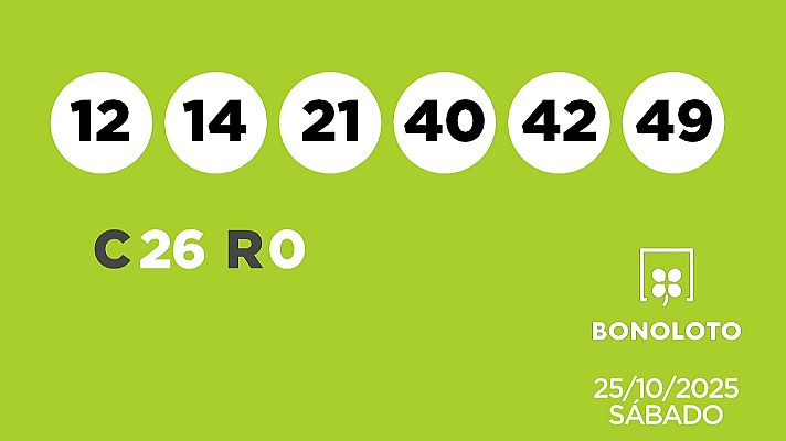 SELAE - Sorteo de la Lotería Bonoloto del 25/10/2025