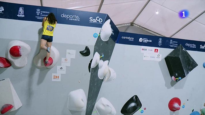 Los Deportes de La1 - Hugo Martín y Julia Benach, campeones de España de escalada en la modalidad de bloque