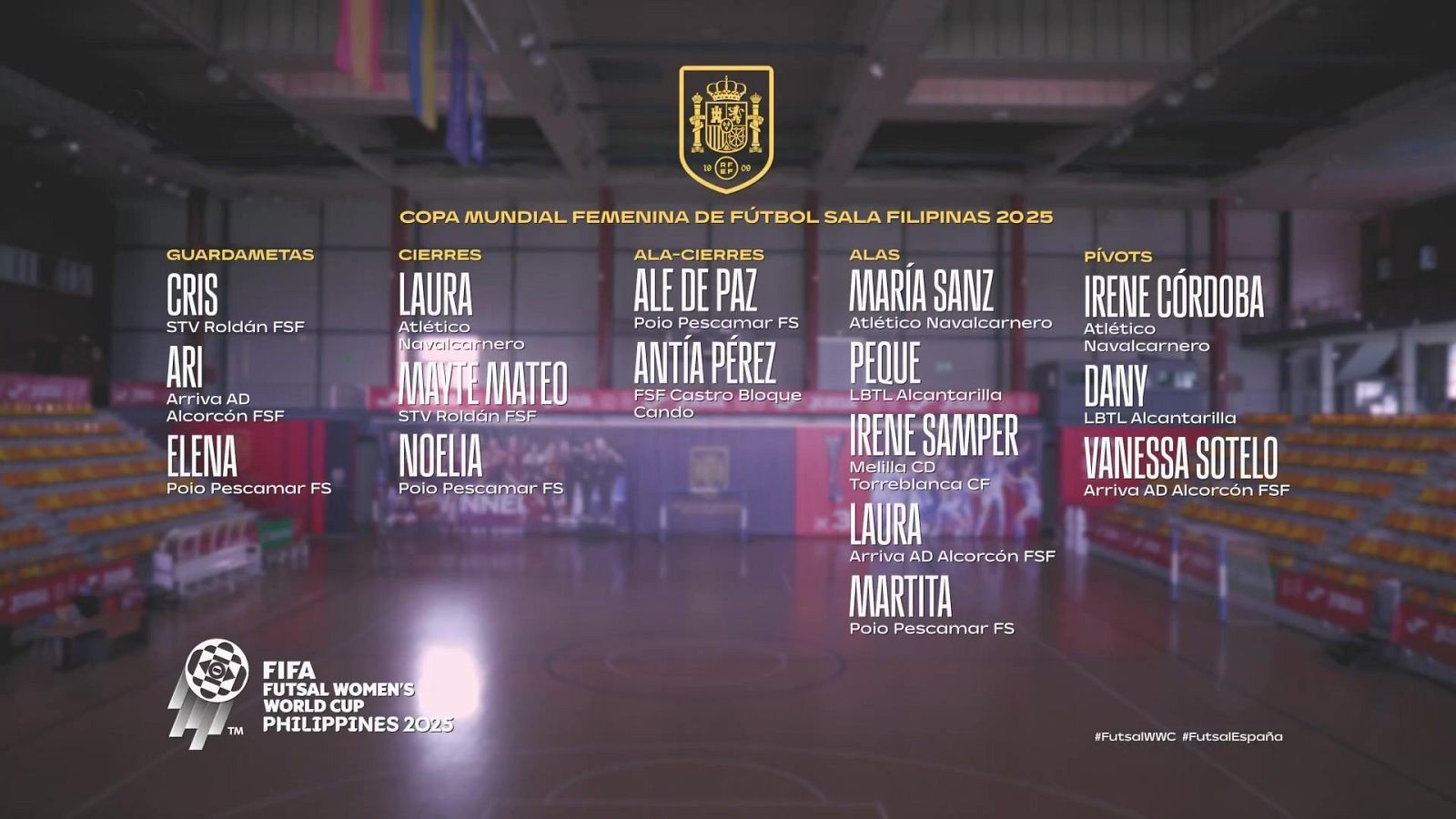 Fútbol Sala - Convocatoria Claudia Pons Mundial Femenino - Fútbol Sala | Ver