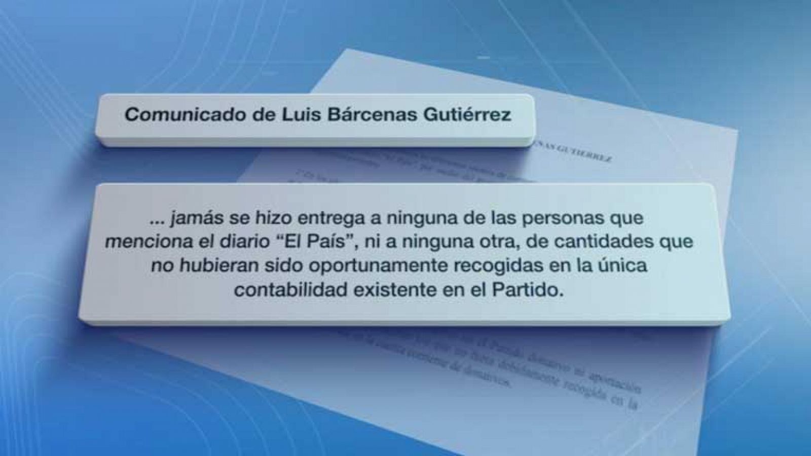 Telediario 1: Declaraciones de Bárcenas  | RTVE Play