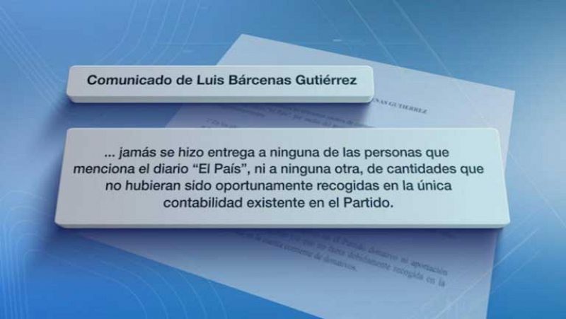 Luis Bárcenas niega cualquier entrada o salidas de fondos distintos a los declarados por el PP