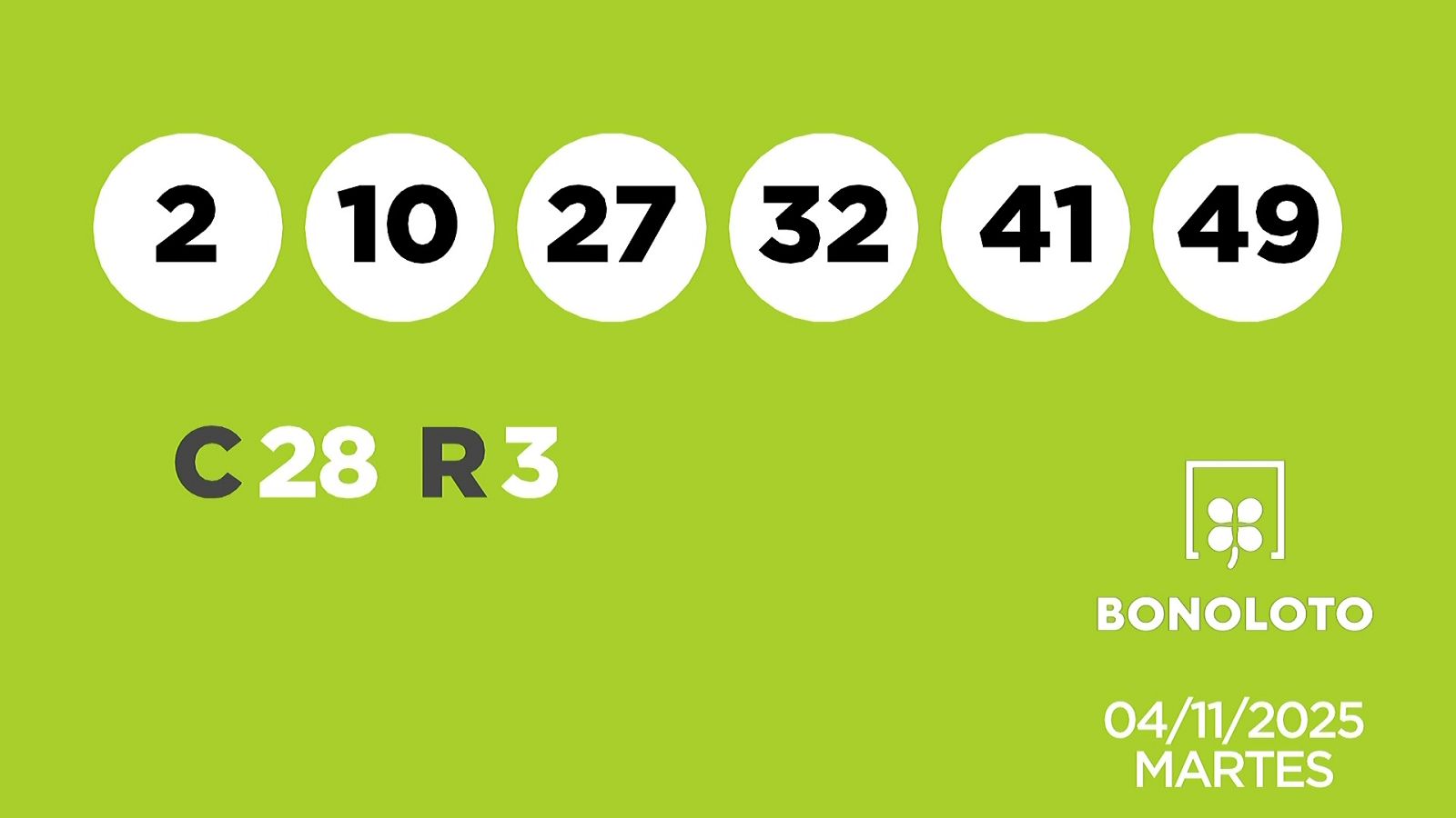 Sorteo de la Lotería Bonoloto y Euromillones del 04/11/2025 - Ver ahora