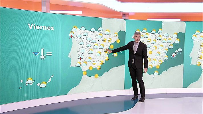 El tiempo - Precipitaciones en el oeste de la Península, que serán persistentes y puntualmente fuertes en Galicia