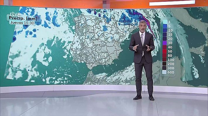 El tiempo - En el noreste peninsular y Baleares  chubascos y tormentas fuertes, con granizo y rachas muy fuertes, en Tarragona y Barcelona así como en el sur de Lleida