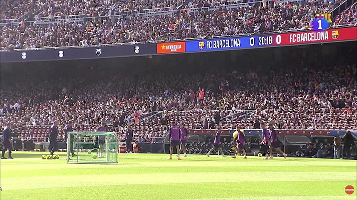 L'Informatiu - 23.000 aficionats en l'entrenament de portes obertes al Camp Nou