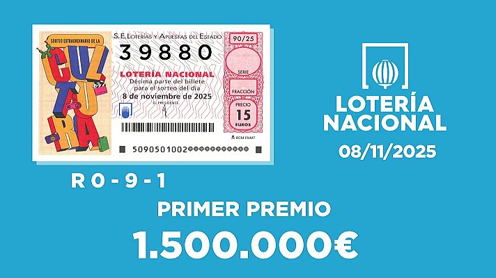 SELAE - Sorteo de la Lotería Nacional del 08/11/2025