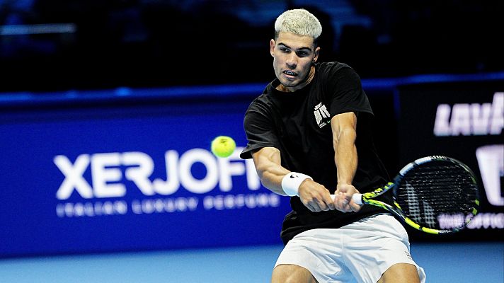 Los Deportes de La1 - Alcaraz se ejercita con Bublik antes de su estreno ante De Miñaur en las Finales ATP