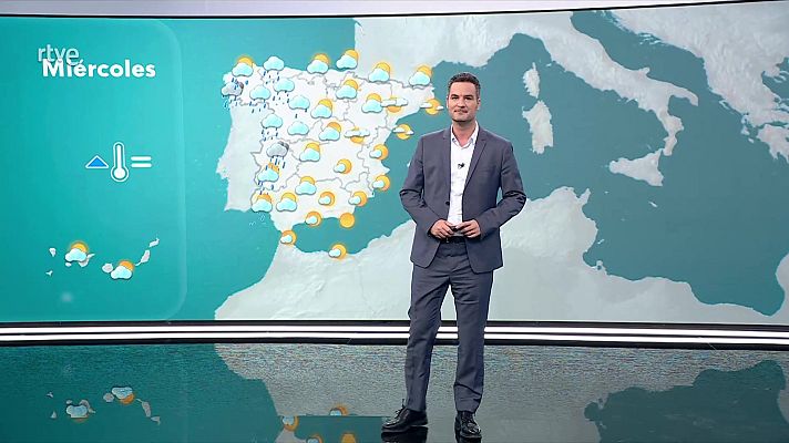 El tiempo - Precipitaciones localmente fuertes en el Cantábrico oriental, cara norte del Pirineo y especialmente en Baleares