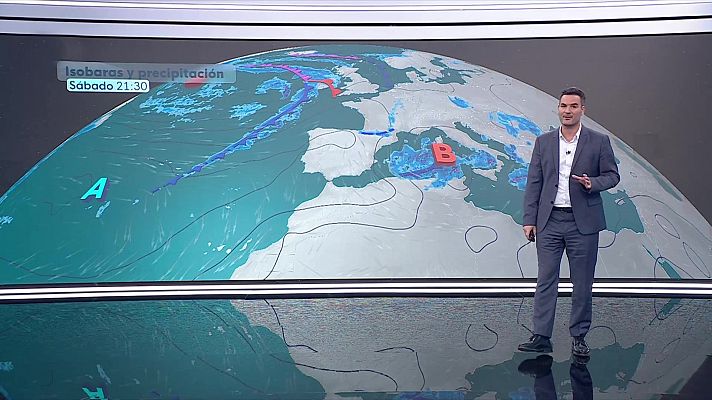 El tiempo - Rachas muy fuertes de viento del norte en Baleares y del oeste en el entorno del bajo Ebro