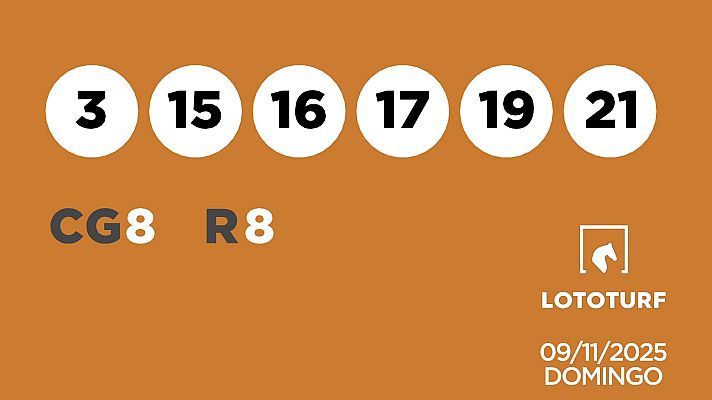 SELAE - Sorteo de Lotería Lototurf: 09/11/2025
