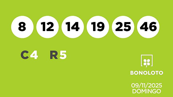 SELAE - Sorteo de la Lotería Bonoloto del 09/11/2025