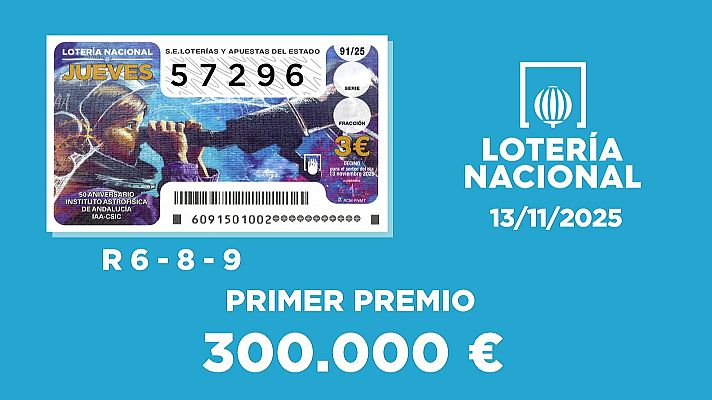 SELAE - Sorteo de la Lotería Nacional del 13/11/2025