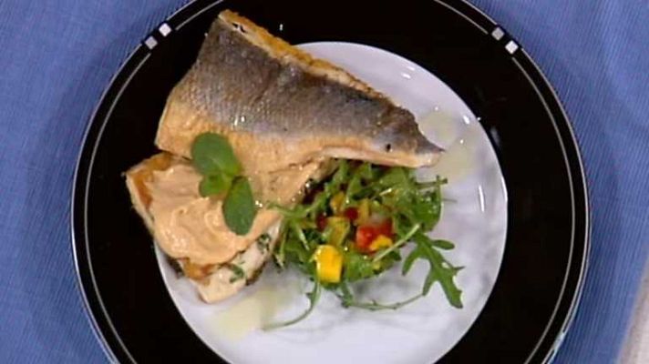 Cocina con Sergio - Lubina con crema de mejillones