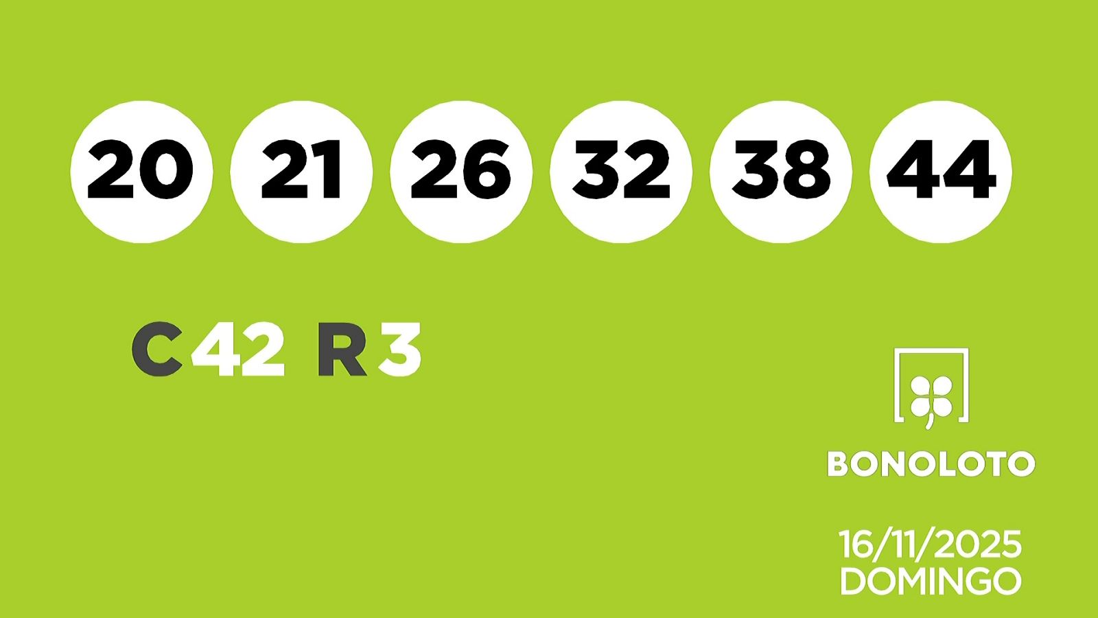 Sorteo de la Lotería Bonoloto del 16/11/2025 - Ver ahora