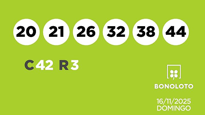 SELAE - Sorteo de la Lotería Bonoloto del 16/11/2025