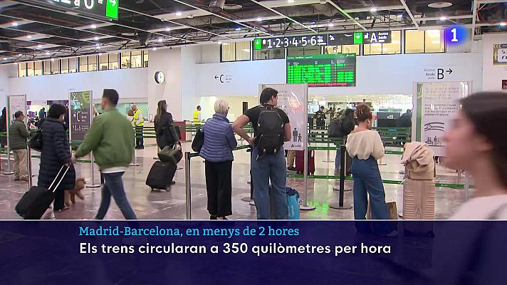 L'Informatiu - L'AVE Barcelona-Madrid durarà "menys de dues hores" i "arribarà als 350 km/h"