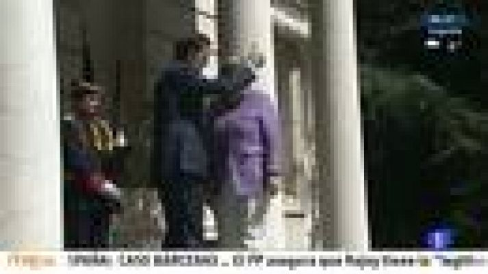 Telediario 1 - Rajoy se reúne con Merkel