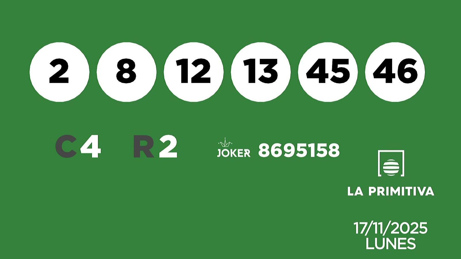 Sorteo de la Lotería Primitiva y Joker del 17/11/2025 - Ver ahora