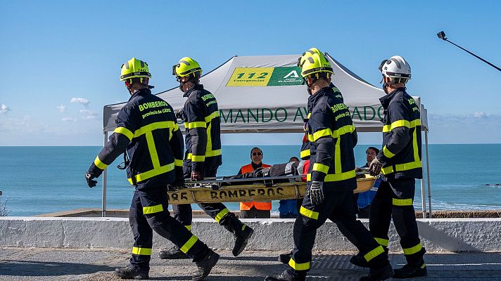 Telediario 2 - Cádiz ensaya cómo reaccionar ante un tsunami