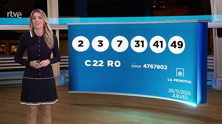 Loterías - Sorteo de la Lotería Nacional, Bonoloto, Primitiva y Jóker del 20/11/2025