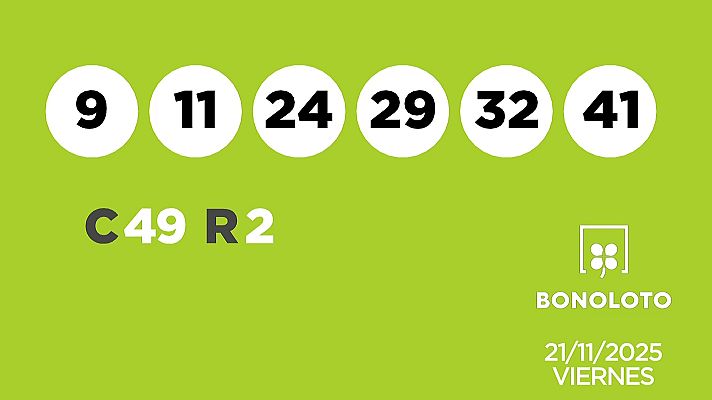 SELAE - Sorteo de la Lotería Bonoloto del 21/11/2025