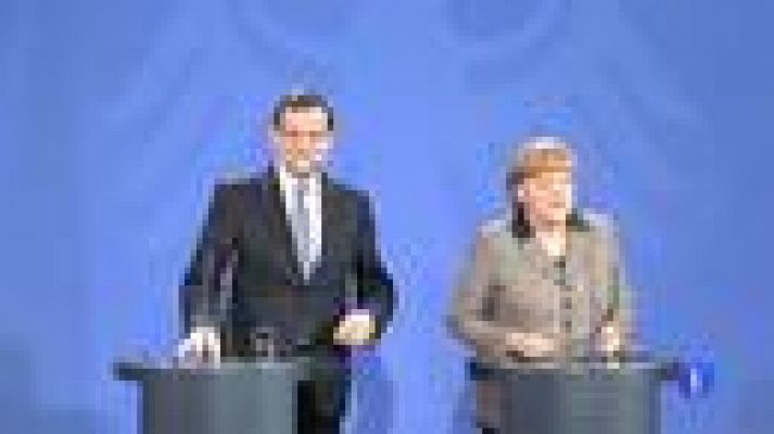 Telediario 1 - Rajoy reitera la falsedad de los papeles de Bárcenas salvo "alguna cosa"