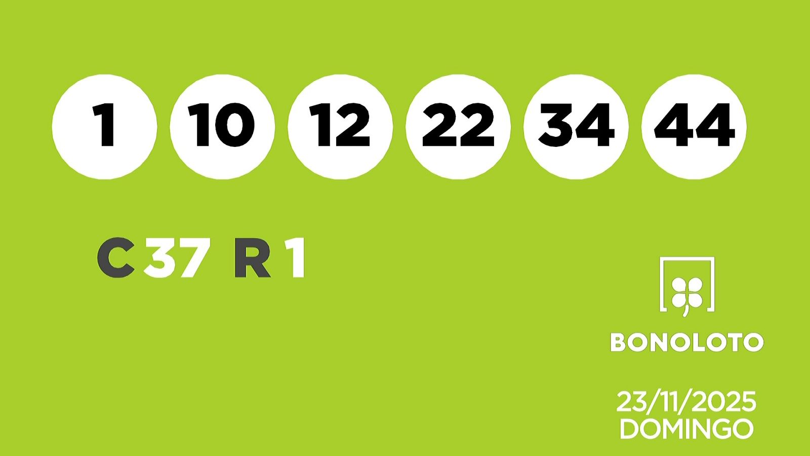 Sorteo de la Lotería Bonoloto del 23/11/2025 - Ver ahora