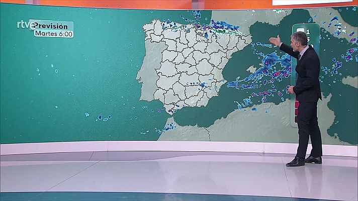 El tiempo - Precipitaciones persistentes en la vertiente cantábrica y Galicia que pueden ser localmente fuertes