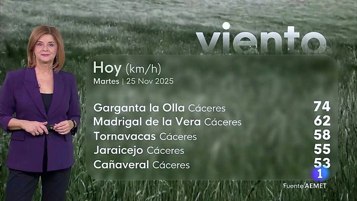 Noticias de Extremadura - El tiempo en Extremadura - 25/11/2025