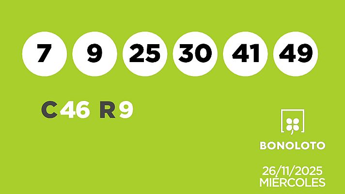 SELAE - Sorteo de la Lotería Bonoloto del 26/11/2025