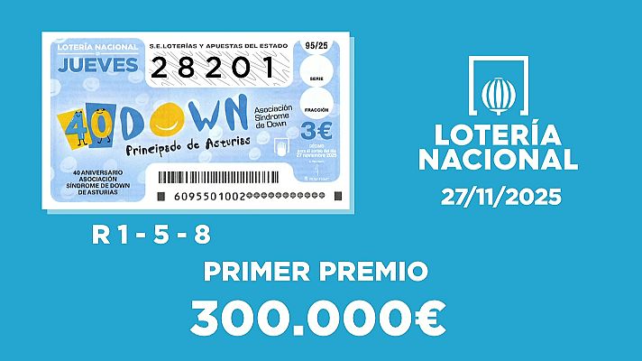 SELAE - Sorteo de la Lotería Nacional del 27/11/2025