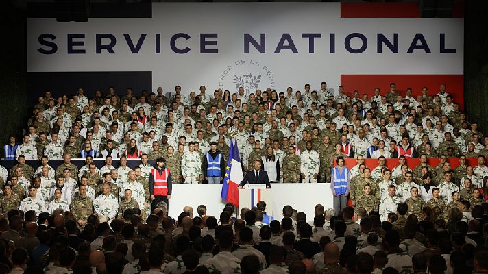 Telediario 2 - Francia recupera el servicio militar, como ya están haciendo otros países europeos