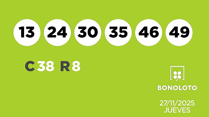 SELAE - Sorteo de la Lotería Bonoloto del 27/11/2025