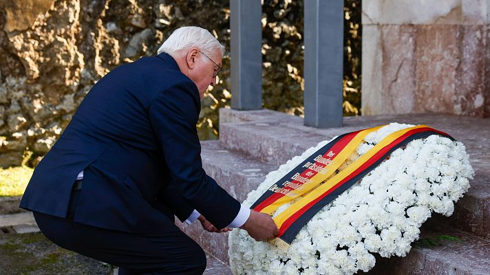 Telenorte - País Vasco - El presidente de Alemania, Frank-Walter Steinmeier, rinde homenaje a las víctimas del bombardeo de Gernika