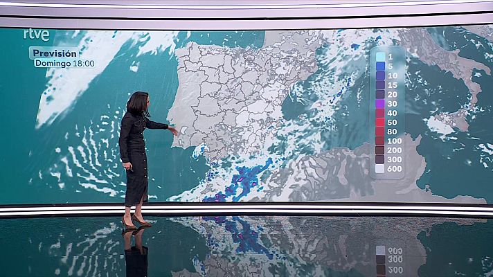 El tiempo - Chubascos fuertes y tormentas en el extremo sur de Andalucía, Estrecho, litorales del mar de Alborán y Baleares