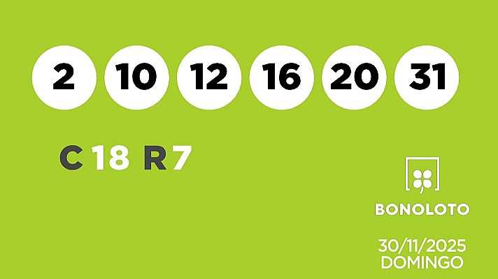 SELAE - Sorteo de la Lotería Bonoloto del 30/11/2025