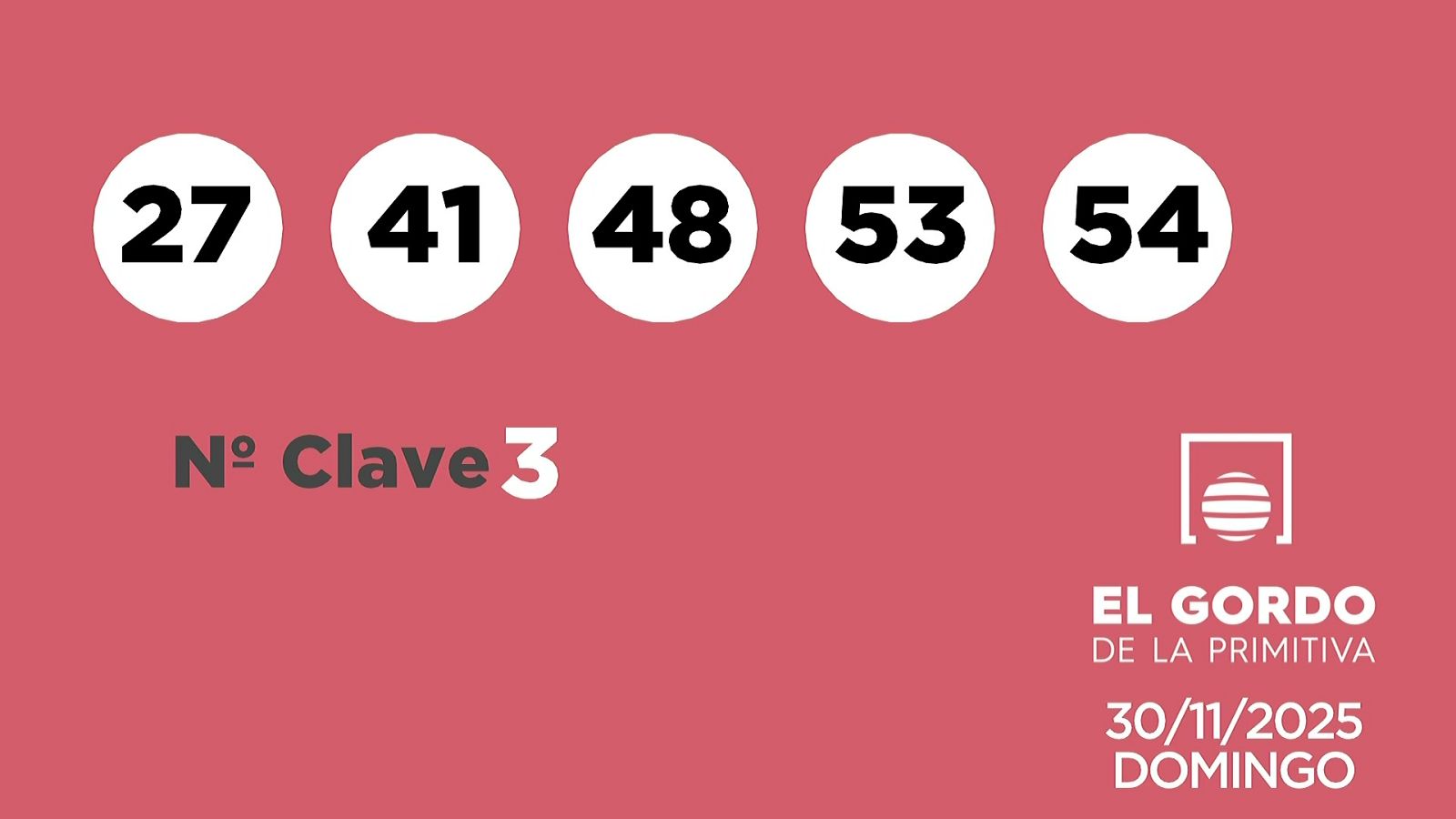 Sorteo de la Lotería Gordo de la Primitiva del 30/11/2025 - Ver ahora